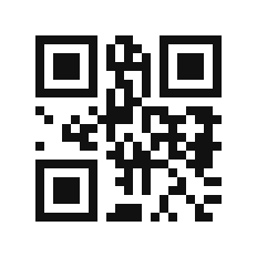 A black-and-white QR code on a white background. It is a sample created for this article and holds 14 bytes of binary data rather than text.